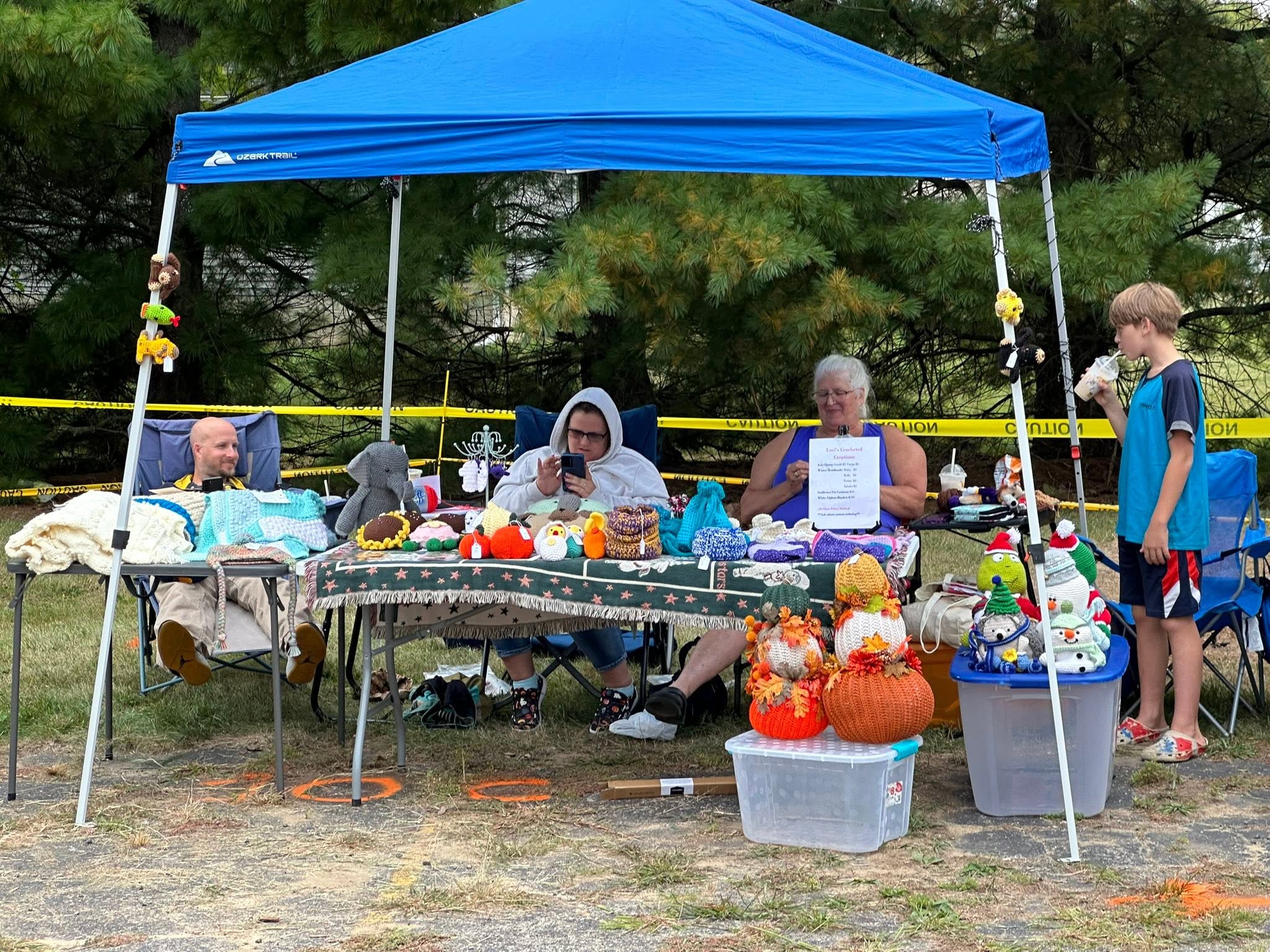 Lori's Crocheted Creations craft booth at the festival